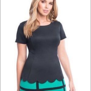 FLASH SALE!! Eloquii Scalloped Hem Shirt
